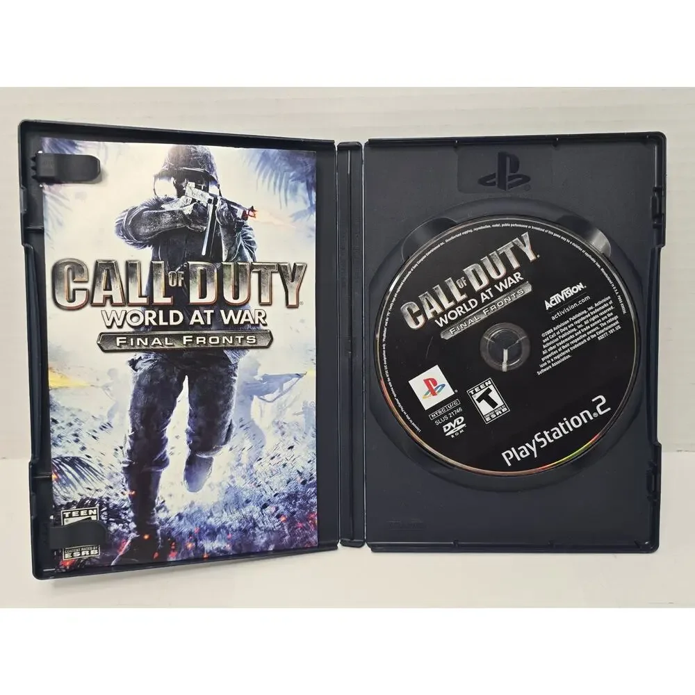 Call Of Duty World At War Final Fronts PS2 Black Label Complete In Box Tested